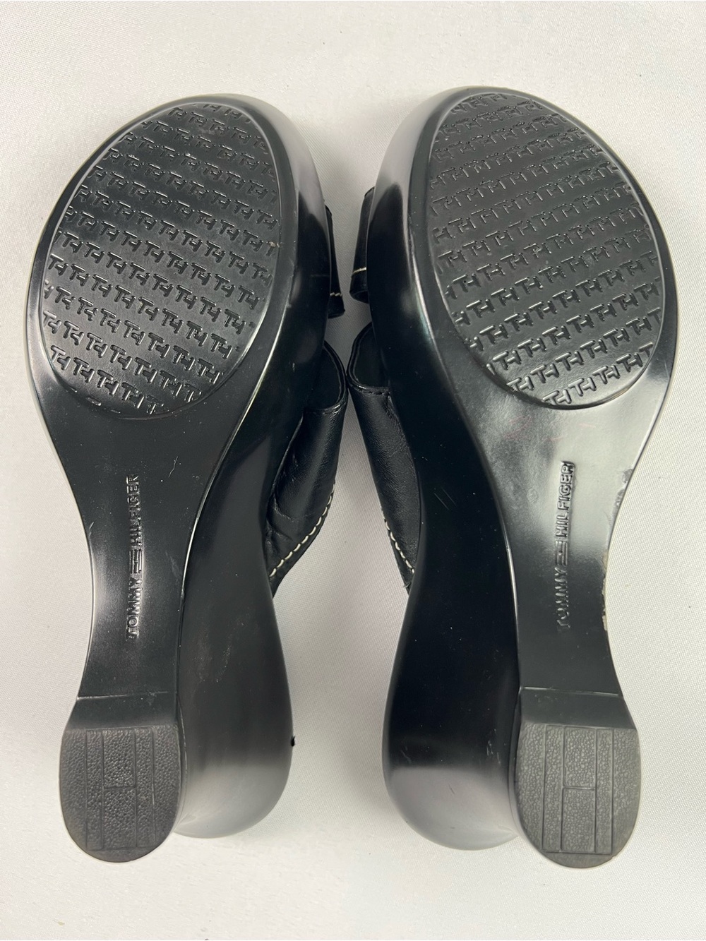 Tommy Hilfiger Kerry Black Sandal Wedge Size 6 - Picture 10 of 11